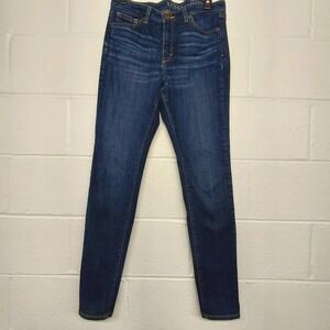 SPANX Slim X Skinny Jeans Mid Rise Womens 30x30 Dark Blue Wash